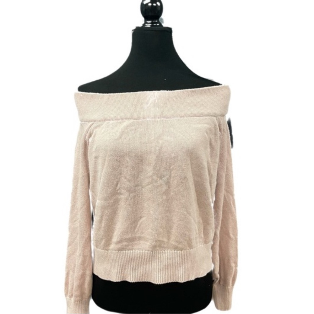 Divided Pink Off-the-Shoulder Sweater Light Knit